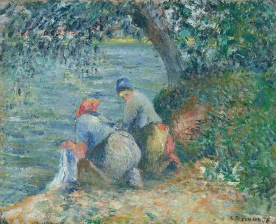 Laveuses Au Bord De Leau Pontoise