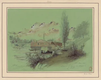Lavoir Et Bains De Dames A St Cloud Departement De La Seine