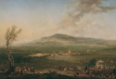 Laxenburg Vom Lusthaus Auf Der Hanawiese Gegen Modling
