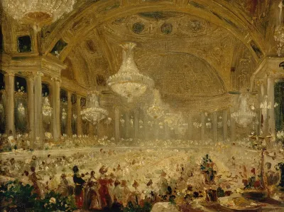Le Banquet Des Dames Dans La Salle De Spectacle Des Tuileries Bals De 1835
