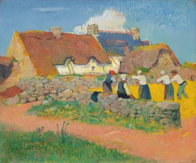 Le Battage Du Ble Au Village