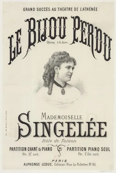 Le Bijou Perdu Opera Da Adam Mademoiselle Singelee Role De Toinon