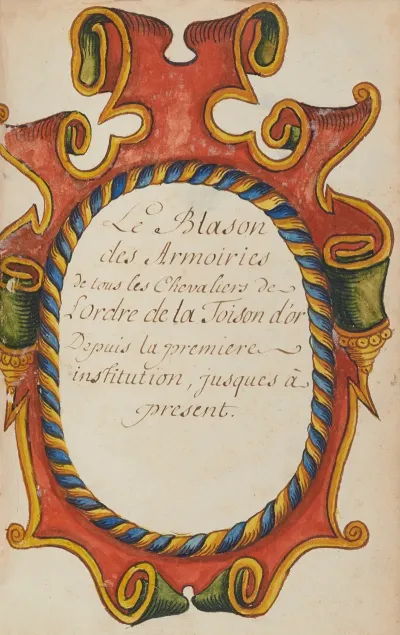 Le Blason Des Armoires De Tous Les Chevaliers De Lordre De La Toison Dor Title