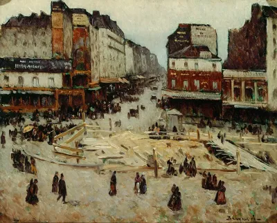 Le Boulevard De Rochechouart Et La Rue De Clignancourt Travaux Du Metropolitain