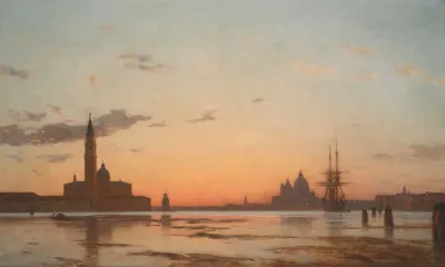 Le Canal San Marco Au Crepuscule Venise