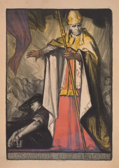 Le Cardinal Mercier Protege La Belgique