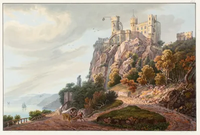 Le Chateau De Rheinstein Appartenant A S A R Le Prince Frederic De Prusse