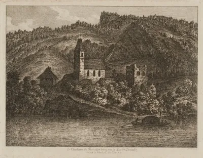 Le Chateau De Rinkenberg Sur Le Lac De Brientz Dans Le Canton De Berne
