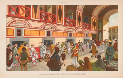 Le Commerce Laula Des Marchands Au Marche Trajanus De Rome