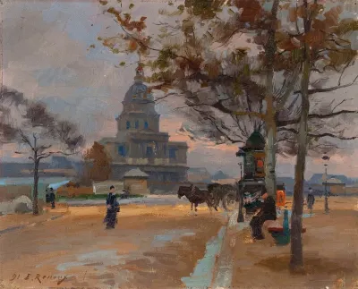 Le Dome Des Invalides Vu Depuis Lavenue De Segur