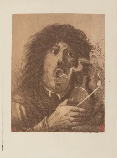Le Fumeur Dapres Le Tableau De Joos Van Craesbeek
