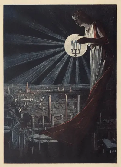 Le Gaz De Strasbourg Eclairant La Ville De Nuit