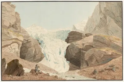 Le Glacier Nomme Rosenlaui A Cote Du Wetterhorn