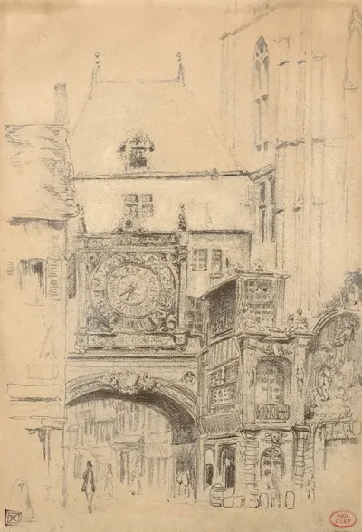 Le Gros Horloge Et La Fontaine Darethuse A Rouen
