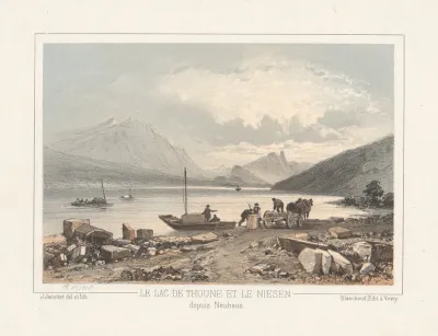 Le Lac De Thoune Et Le Niesen Depuis Neuhaus