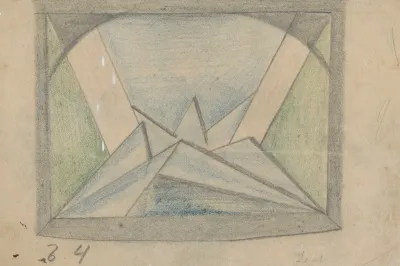Le Lache Maquette De Decor Decor Geometriquemontagnes Tableau 4