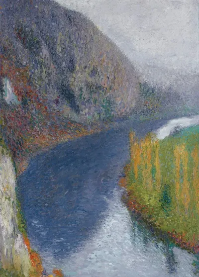 Le Lot Au Pied Des Falaises De St Cirq Lapopie