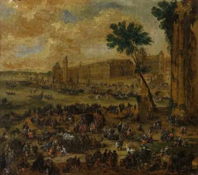 Le Louvre Et La Galerie Du Bord De Leau Vus Du Pont Neuf