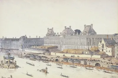 Le Louvre Sous Louis Xv Spectacle Nautique De Servandoni Pour Le Mariage De Louise Elisabeth Avec Le Future Duc De Parm