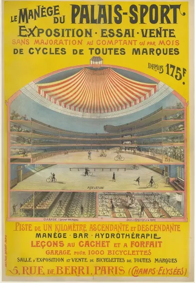 Le Manege Palais Sport Exposition Essai Vente De Cycles De Toutes Marques 5 Rue De Berri Paris