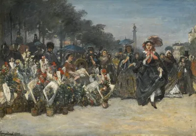 Le Marche Aux Fleurs Boulevard Richard Lenoir Paris