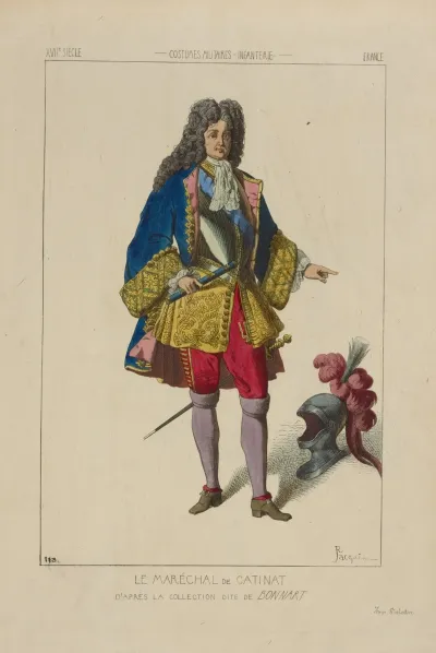 Le Marechal De Catinat Dapres La Collection Dite De Bonnart Xviie Siecle Costumes Militaires Infanterie France
