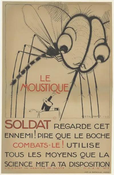 Le Moustique Soldat Regarde Cet Ennemi Pire Que Le Boche Combats Le