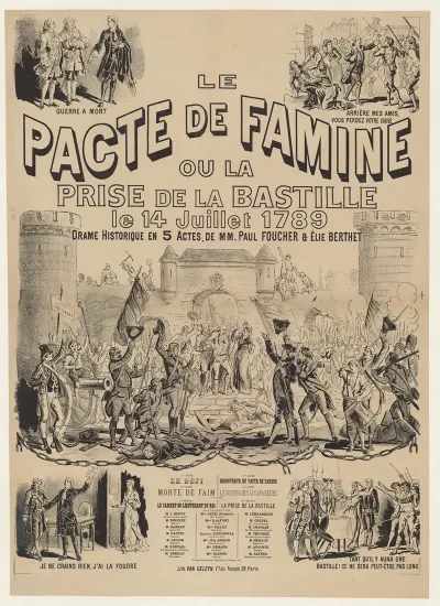 Le Pacte De Famine Ou La Prise De La Bastille Le 14 Juillet 1789