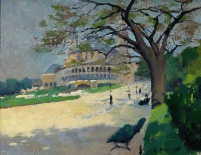 Le Palais Du Trocadero Vu Des Jardins
