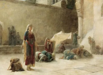 Le Parvis Du Saint Sepulcre A Jerusalem