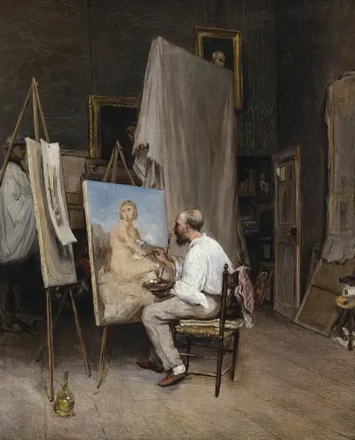 Le Peintre Dans Son Atelier