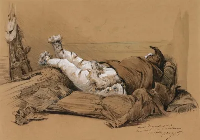 Le Peintre Henri Regnault Et Monsieur X Dans Une Maison De Nanterre Avant Poste En 1871