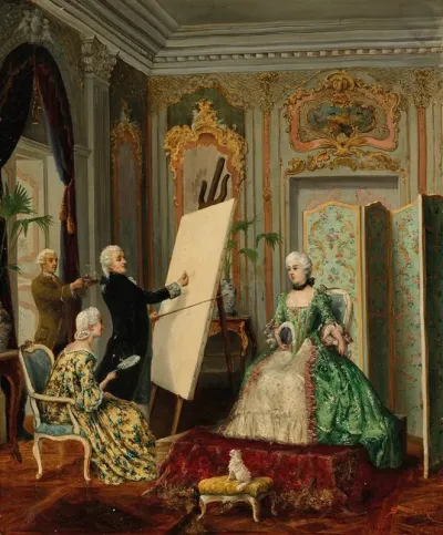 Le Peintre Peignant Son Modele