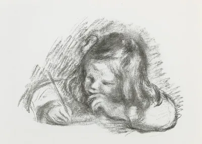 Le Petit Garcon Au Porte Plume Claude Renoir Ecrivant