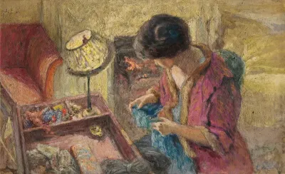 Le Petit Salon Madame Hessel A La Table A Ouvrage Etude