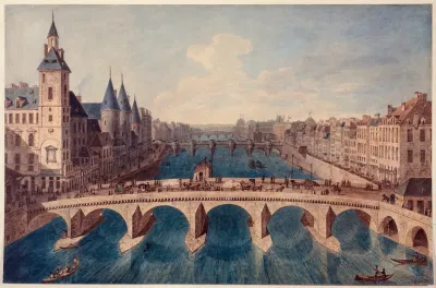 Le Pont Au Change Le Palais Conciergerie Et La Seine Vers Laval Actuel 1er Arrondissement
