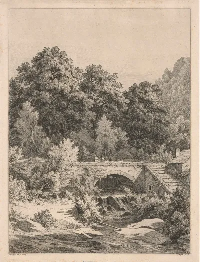 Le Pont Aux Roches A Senlisse The Rock Bridge At Senlisse