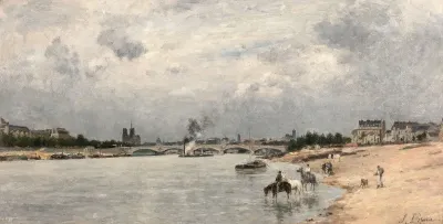 Le Pont Dausterlitz Au Quai De La Rapee Paris