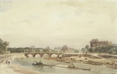 Le Pont De La Concorde Vu Du Cours De La Reine