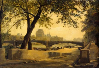 Le Pont De Solferino Et Le Pavillon De Flore Vus Du Quai Dorsay