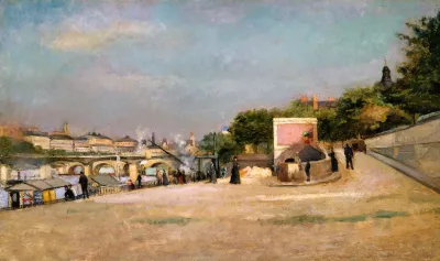 Le Pont Des Arts Et Le Pont Neuf Vus De La Berge Du Pont Des Saints Peres