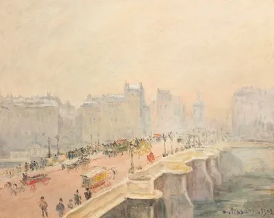 Le Pont Neuf Effet De Neige Et Brouillard