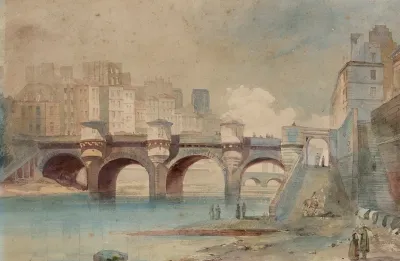 Le Pont Neuf Et La Berge Du Quai De Conti