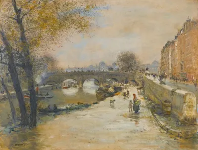 Le Quai Devant Le Pont Neuf