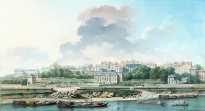 Le Quai Et Le Village De Passy Vus De La Rive Gauche