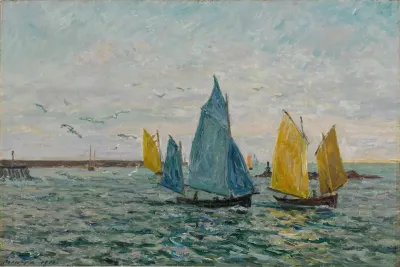 Le Rentree Des Bateaux Crevettiers Le Croisic