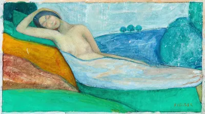 Le Repos Ou Sainte Endormie Ou Figure Couchee