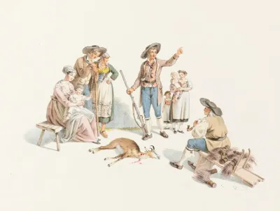 Le Retour Du Chasseur Aux Chamoix