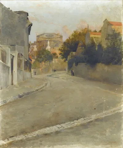 Le Sacre Coeur En Construction Vu De Labreuvoir De Montmartre Vers 1895