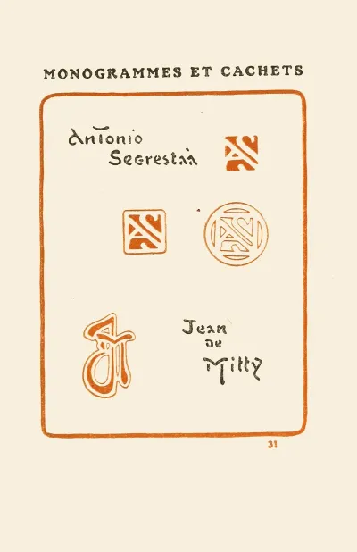 Le Second Livre Des Monogrammes Marques Cachets Et Es Libris Pl 29